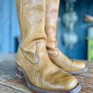 Levi's Mens Sz 10 VERY RARE Vintage Orange Tab Authentic Campus Rancher Tan Leat